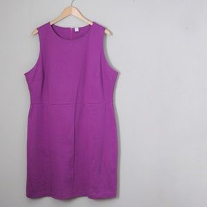 Fuchsia Ponte Knit Sheath Dress